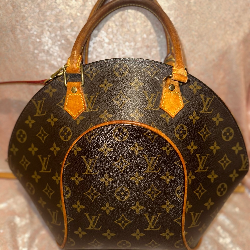 Louis Vuitton Brown and Tan Monogram Shoulder Bag